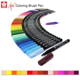 Bút Cọ Màu Nước SAKURA (Bảng 1) Coloring Brush Pen 48 Màu