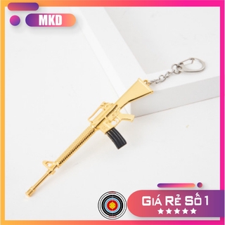 Móc Khóa Pubg M16A4 Gold PUBG - Màu vàng hợp kim dài 12cm (Game Pubg)