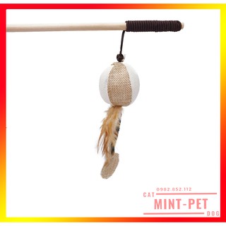 Đồ Chơi Cần Câu Cán Gỗ Nhồi Bông Cho Mèo Vờn Giá Rẻ #MintPet
