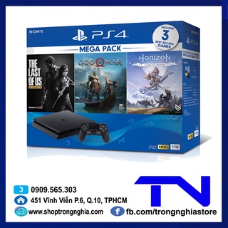 PS4 Slim 2218B Megapack 1 Bundle Tặng 3 games God Of War 4, The last of us, Horizon Zero Dawn