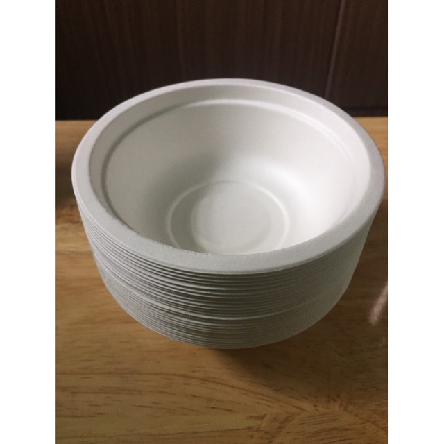 Set 10 chén giấy bã mía 350ml.