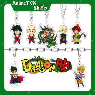 Móc khoá Mica anime Dragon Ball - Songoku (7 Viên Ngọc Rồng) Mẫu 2 Nhựa Cứng Acrylic In 2 mặt sắc nét ( ảnh thật )