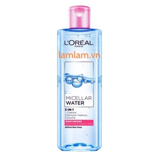 Nước Tẩy Trang Dưỡng Ẩm 3 In 1 LOreal Paris Micellar Water 400ml