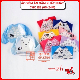 Áo yếm ăn dặm xuất Nhật an toàn cho bé 6m-24m