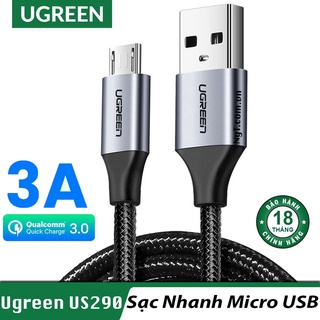 Dây Micro USB Sạc Nhanh Quick Charge 3.0 Bọc Dù Dài 0.25M - 3M Ugreen US290 - BH 18T Chính Hãng