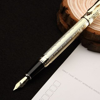 [Mã LIFEBOOK1 giảm 30K đơn 150K] Bút máy thân kim loại mạ màu vàng bao gồm hộp Baoke [Gold]