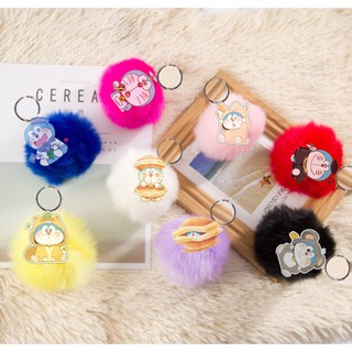 Móc khoá  doremon quả bông MKB24 móc khoá cute dễ thương hoạt hình thần tượng