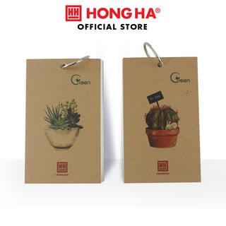 Sổ Flashcard - Thẻ học 200 trang Green Plant Hồng Hà - MS: 4156