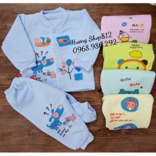 Bộ quần áo trần bông cho bé chất đẹp