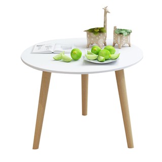 [Mã LIFEBKA5 giảm 10% tối đa 1 Triệu đơn 500k]  Bàn trà Tròn cafe hiện chân gỗ sồi Thương Hiệu IGEA Màu vàng - BT50M