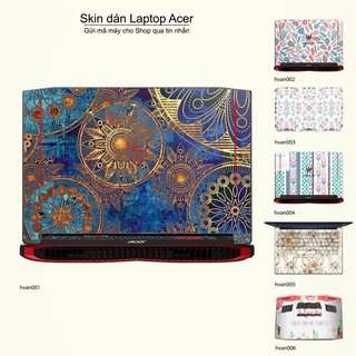 Skin dán Laptop Acer in hình Hoa văn (inbox mã máy cho Shop)
