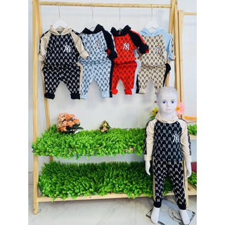 COMBO ngẫu nhiên 2 bộ quần áo thu đông trẻ em 7-17kg mẫu NY dành cho bé trai và bé gái