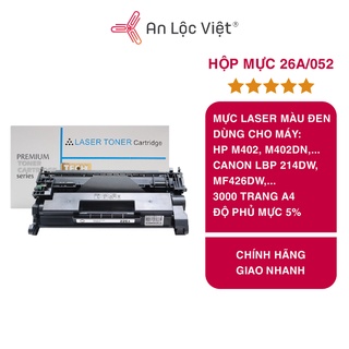 Hộp mực 26A/052 dùng cho máy in HP M402/ M402dn/ M402d/ M402w - máy Canon LBP 214dw/ MF426dw/ MF424dw