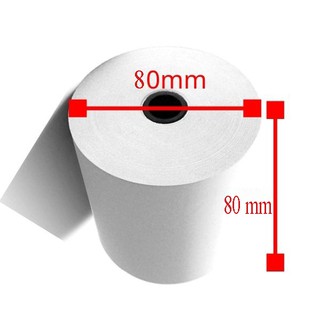 Giấy nhiệt in hóa đơn K80x80 (phi 80mm) Mực đen