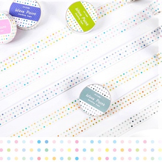 Washi tape chấm bi nhiều màu sắc, băng dán giấy washi chấm tròn trang trí sổ tay, bullet journal, DIY