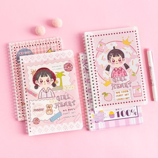 Vở kẻ ngang lò xo cô gái đáng yêu 120 trang khổ A5