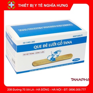 Que Đè Lưỡi Gỗ Tannaphar Đã Tiệt Trùng Từng Vỉ [Hộp 100 Cây]