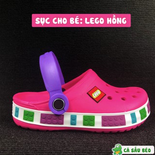 Dép Sục Cross Lego Màu Hồng Siêu Dễ Thương, Chống Trơn Trượt Và Bảo Vệ Chân Bé