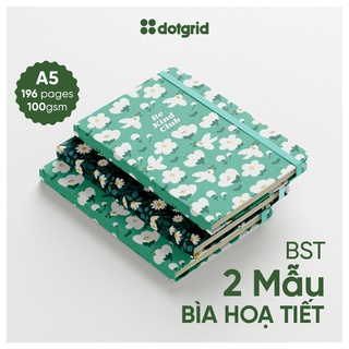 Sổ tay bìa da cao cấp Etoxic Flowers A5 giấy 100GSM không lem thấm 196 trang 4 loại ruột