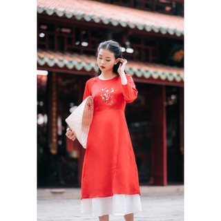 MINX - Đầm Áo Dài Cách Tân Thêu Hoa