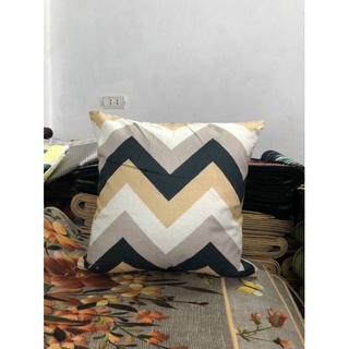 VỎ Gối tựa lưng, gối sofa, gối trang trí SỌC TRẮNG VÀNG VẢI BỐ DÀY DẶN SBK086