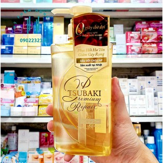 Dầu gội Tsubaki, phục hồi tóc hư tổn, ngăn gãy rụng Tsubaki Premium Nhật Bản 490ml