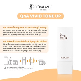 BE BALANCE Kem Nâng Tone VIVID TONE UP
