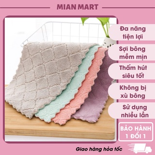 Khăn lau đa năng, khăn lau bếp 2 lớp siêu thấm nước siêu mềm mịn – MIAN MART