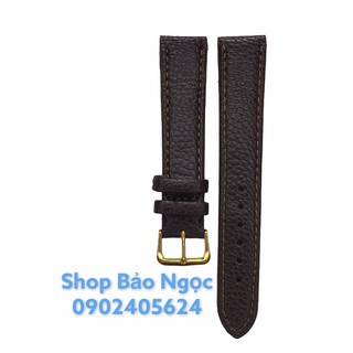 GIÁ ĐỘC NHẤT Dây da đồng hồ nam nữ màu nâu vân các size 8-10-12-14-16-18-20-22mm