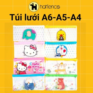 Túi lưới đựng mỹ phẩm, bút viết, bìa đựng hồ sơ hoạt hình dễ thương