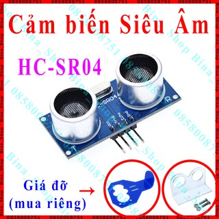 Mạch cảm biến Siêu Âm HC-SR04 (Giá đỡ mua riêng), Module cảm biến khoảng cách bằng sóng siêu âm