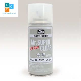 Bình sơn xịt bảo vệ mô hình Gundam topcoat UV Cut MRHOBBY bóng B522 Nhật Bản