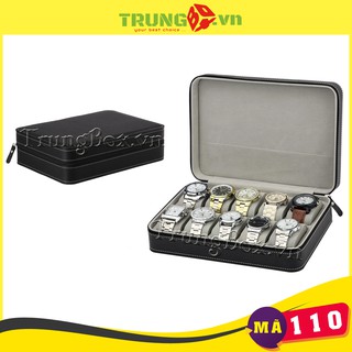 Hộp Đựng Đồng Hồ Du Lịch 10 Ngăn Bằng Da - Mã 110 | SAIKE