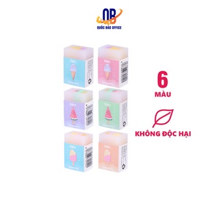 Gôm tẩy thạch Deli - hình kem hoa quả - Combo 3 chiếc - EH301