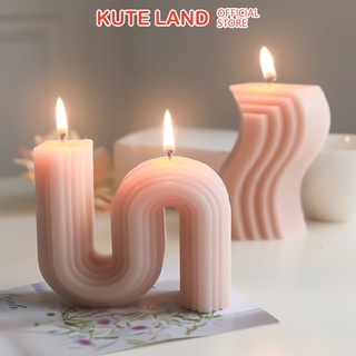 Nến Thơm Trang Trí Phong Cách Hàn Quốc Hình Chữ O S Dọc Ngang NTO