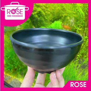 Chén cơm nhựa Melamine Nhám Đen (CO15N) - Gia Dụng Rose