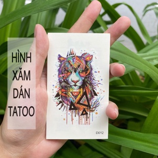 Hình xăm động vật d12 size nhỏ < 10x6cm. Tatoo dán tạm thời