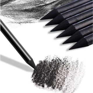 Bút Chì Than Đặc Nguyên Cây Marie's Charcoal - Chì Than Đen Không Vỏ Vẽ Truyền Thần - Ký Họa Chuyên Dụng