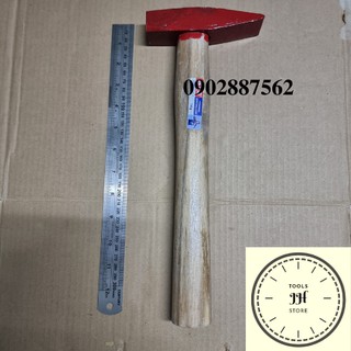 búa sắt cán gỗ đầu đỏ vát 1 kg hàng việt nam