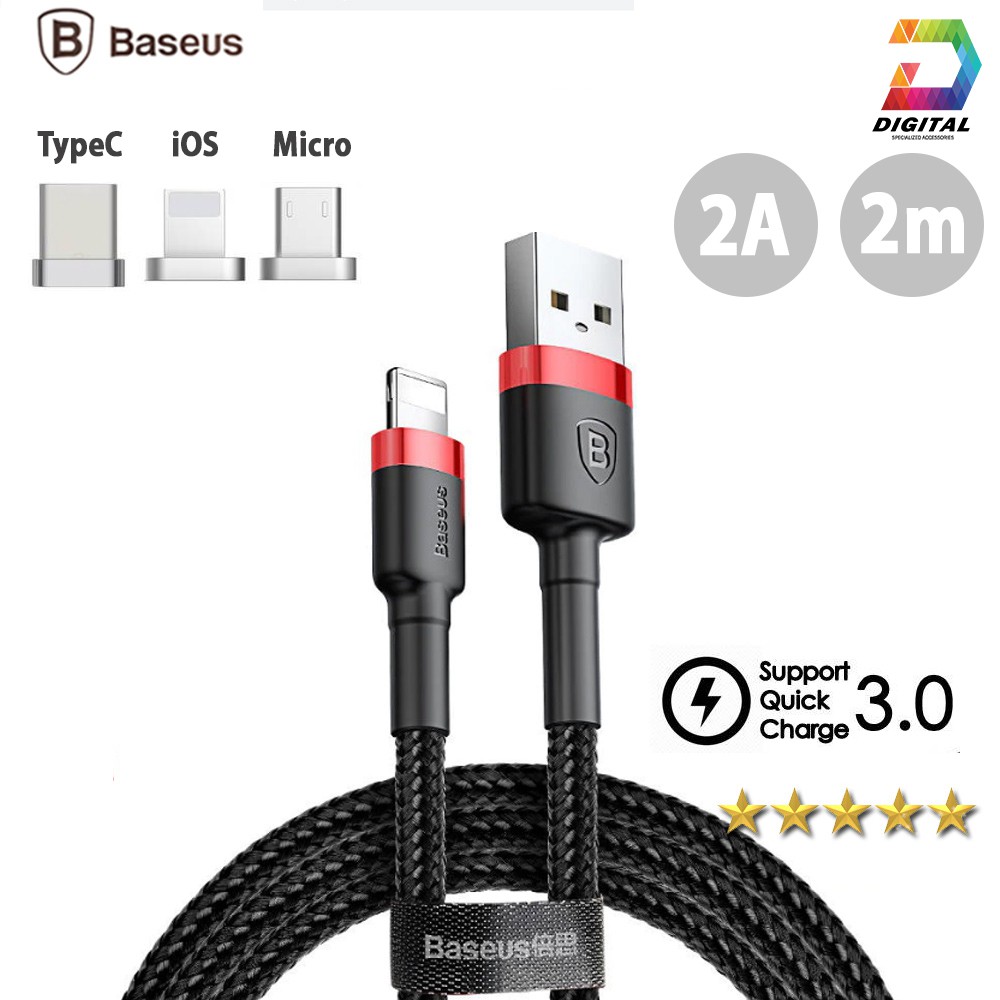 Cáp Sạc Nhanh Baseus Cafule Dài 2M ( iPhone, TypeC, Micro )