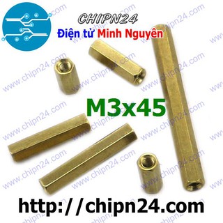 [4 CÁI] Cọc đồng M3x45 (C-C) (Trụ đồng)
