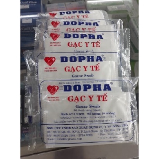 Gạc y tế tiệt trùng Đông Pha 5x6 / 8x9 cm. Gói 10 miếng