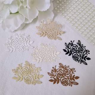 Krisna.room ♡ Die cut- Set 6 chiếc giấy cắt hình hoa hồng trang trí sổ xinh xắn
