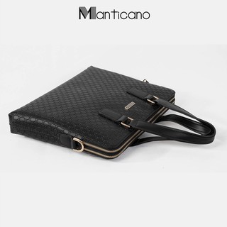 [Mã LT150 giảm 150k đơn 699k] Túi xách nam Manticano da bò thật Công Sở nhập khẩu dập hoa văn chìm