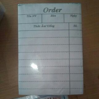 Giấy order 2 liên 7 x 10 cm