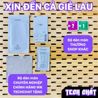 Bộ khăn ướt khô và tem lấy bụi DÁN MÀN HÌNH Smartphone Android và iPhone CHUYÊN NGHIỆP CHÍNH HÃNG WK DESIGN