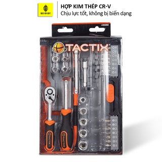 Bộ sửa chữa xe máy, ô tô dụng cụ sửa chữa đa năng cao cấp 43 món TACTIX 365060 - bộ đầu khẩu gồm 43 chi tiết