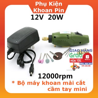 Bộ máy khoan mài cắt cầm tay mini