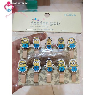 set 10 Kẹp Ảnh Hình Minion Xinh Xắn Đáng Yêu