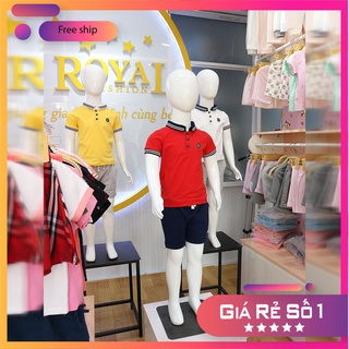 Áo Polo bé trai, áo polo trẻ em  cao cấp màu Đỏ cho Bé trai 8-29kg
